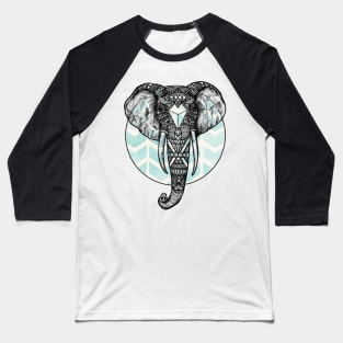 Blue Chevron Elephant Baseball T-Shirt